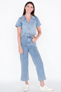 Darling Denim Button Top