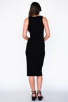 Celine Square Neck Knit RIbbed Dress