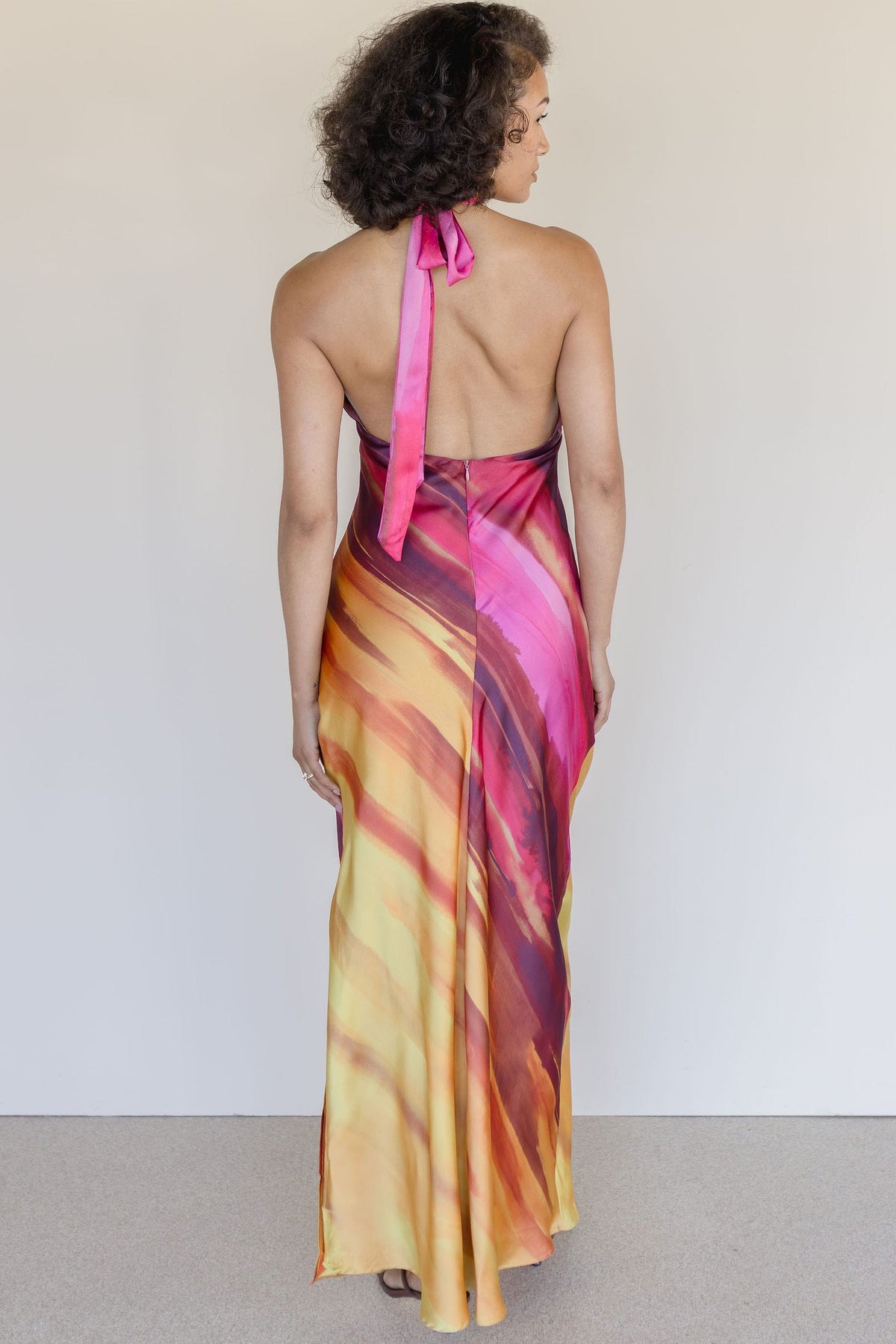 Chasing Sunsets Halter Maxi Dress