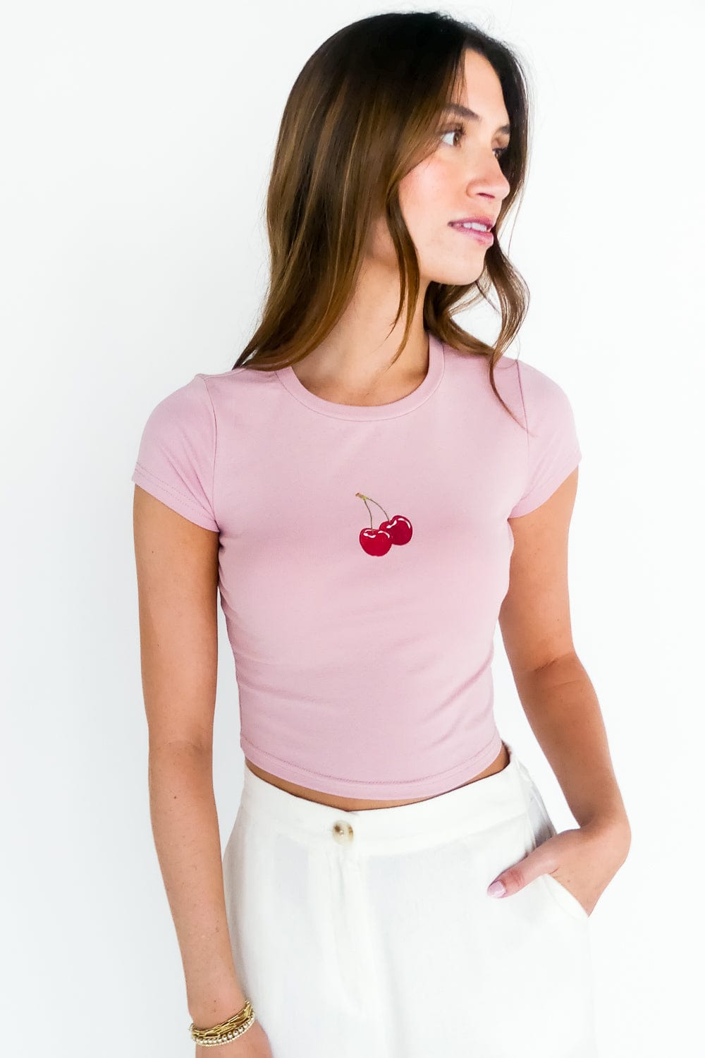Cherry Cropped Graphic Tee | Wild Dove Boutique | San Diego, CA