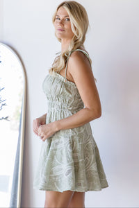 Clover Lane Spaghetti Strap Tiered Mini Dress