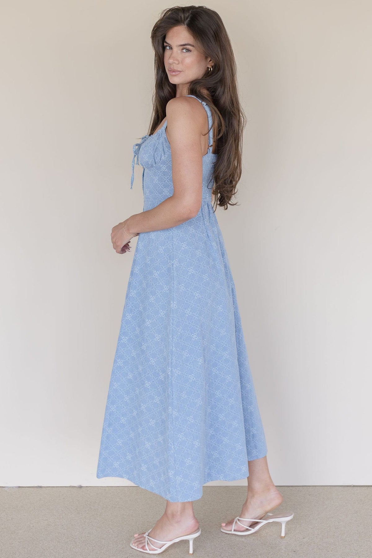 dove blue dress Dove Blue High-Low Halter Dress L