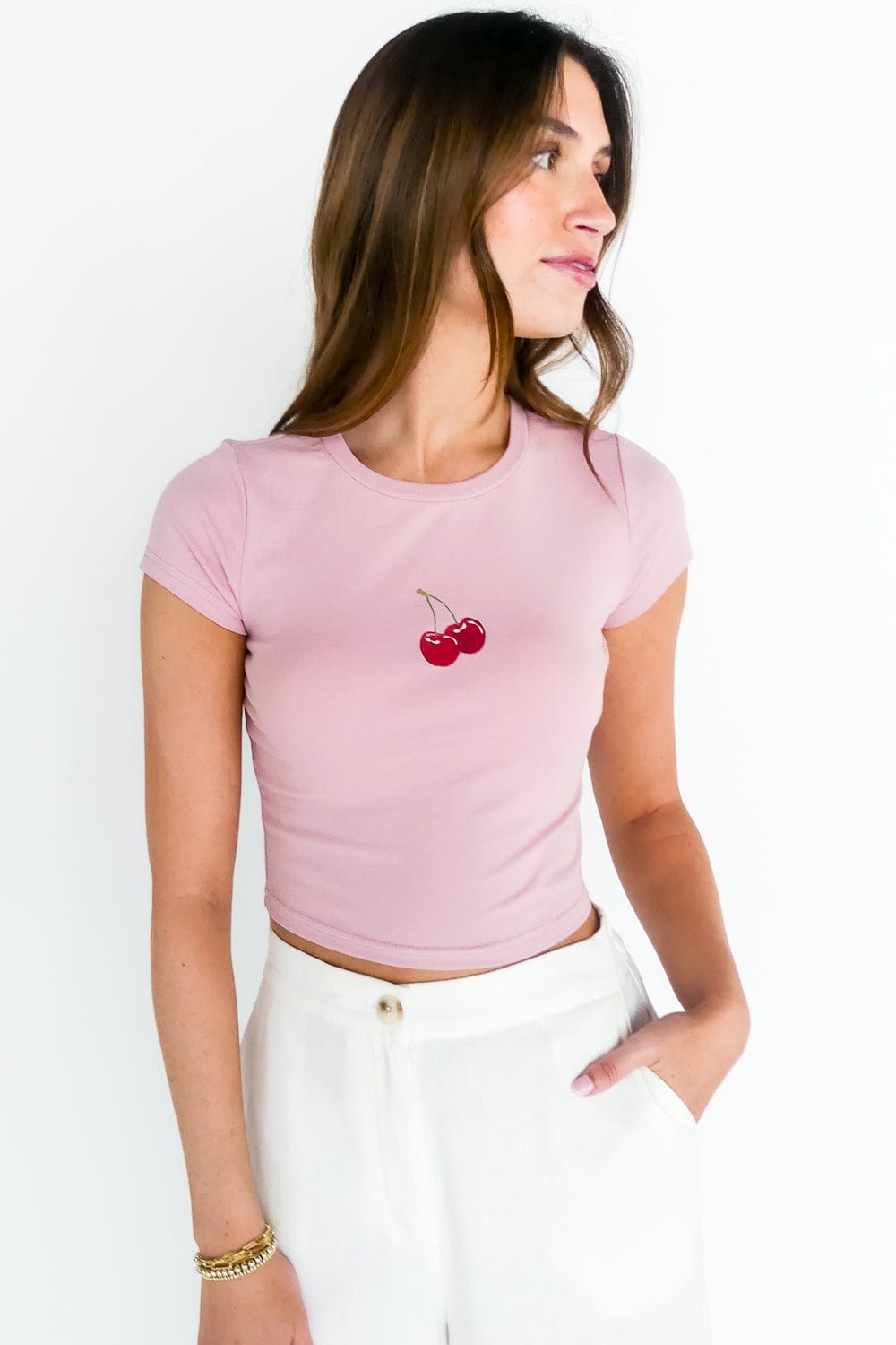 Cherry Cropped Graphic Tee | Wild Dove Boutique | San Diego, CA