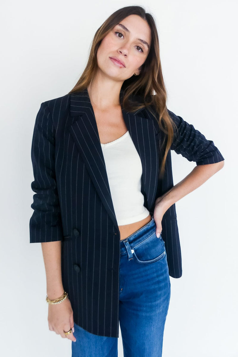 Madison Ruched Sleeve Blazer