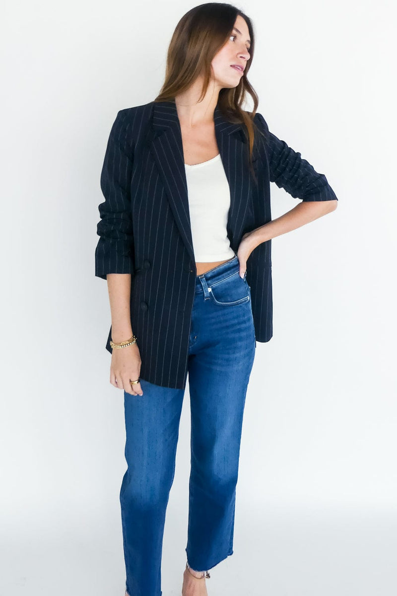 Madison Ruched Sleeve Blazer