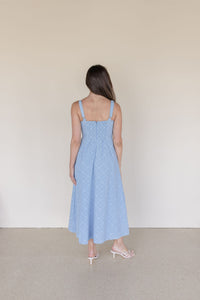 Gardenia Darling Embroidered Corset Midi Dress