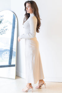 Marta Ribbed Mock Neck Cropped Sweater Marta Ribbed Mock Neck Cropped Sweater