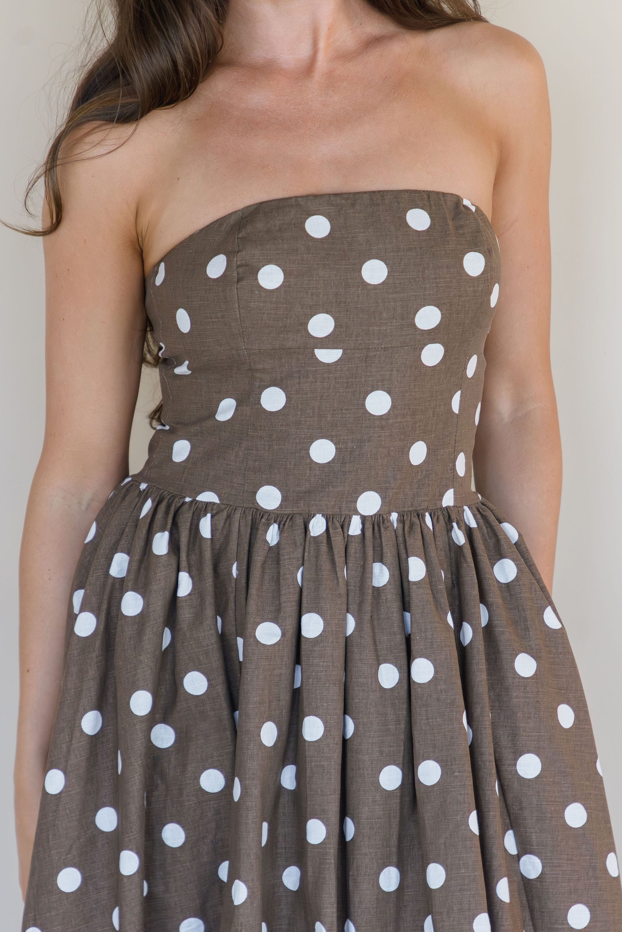 Ruthie Strapless Midi Dress