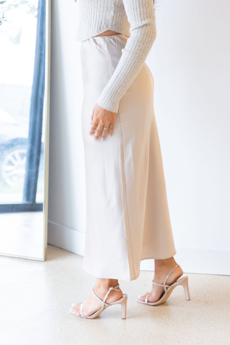 Ruthie Satin Midi Skirt Ruthie Satin Midi Skirt
