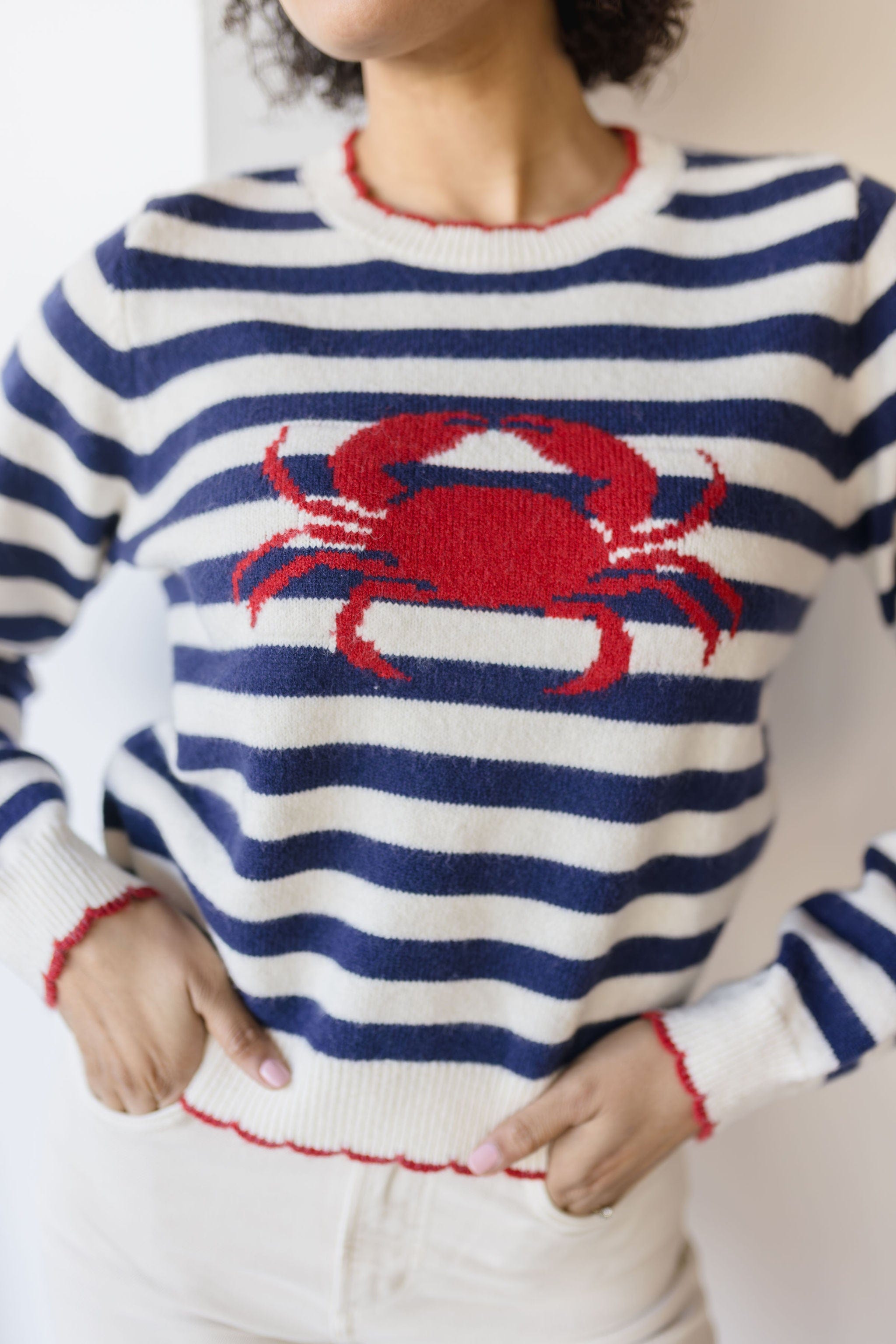 Seaworthy Scalloped Sweater