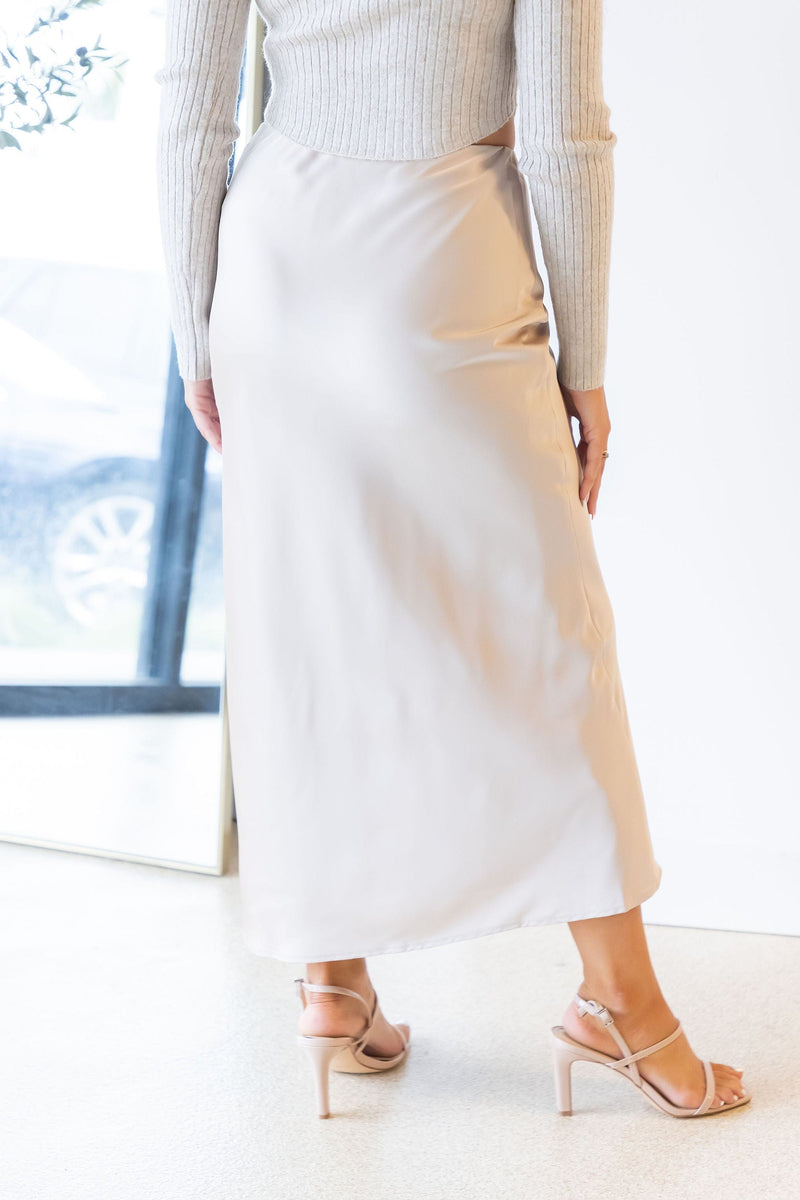 Ruthie Satin Midi Skirt Ruthie Satin Midi Skirt