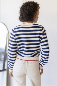 Seaworthy Scalloped Sweater