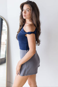 Ramy Mesh Asymmetric Twist Top Ramy Mesh Asymmetric Twist Top