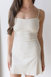 Rumi Linen Tie Back Bow Mini Dress
