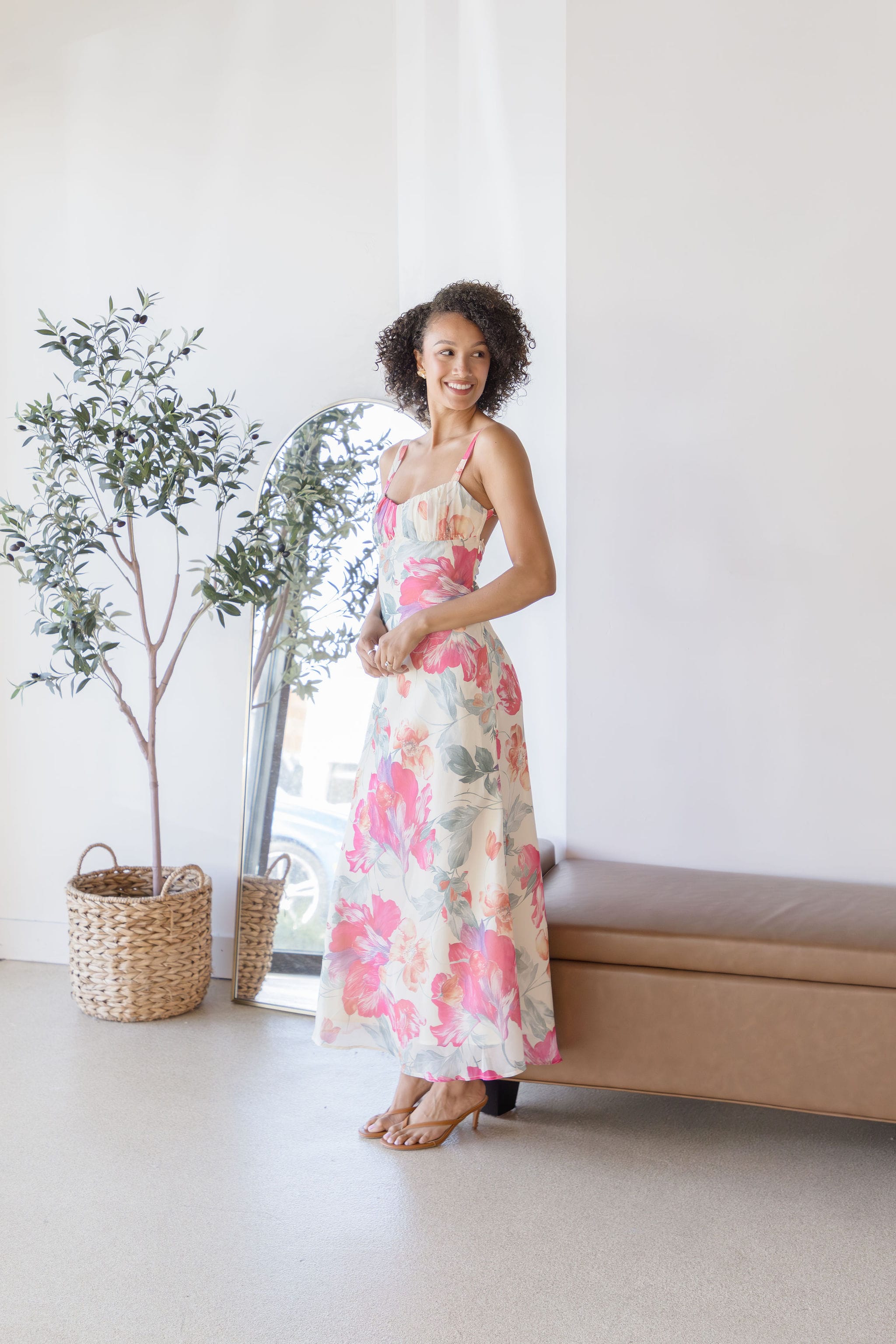 Lilou Twist Back Midi Dress