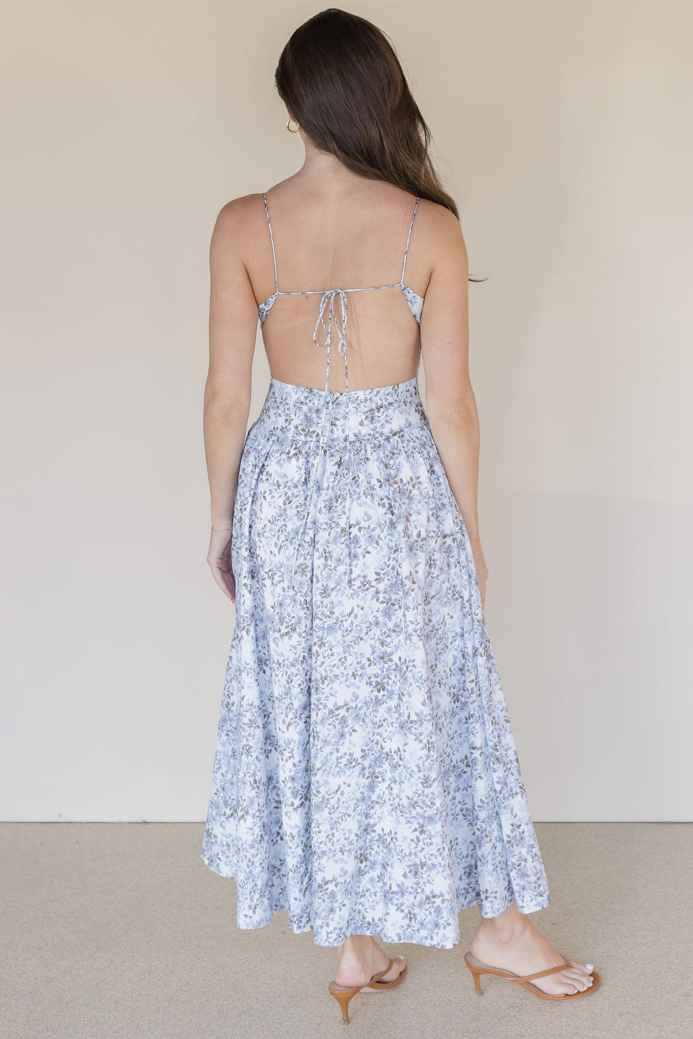Calina Open Back Midi Dress