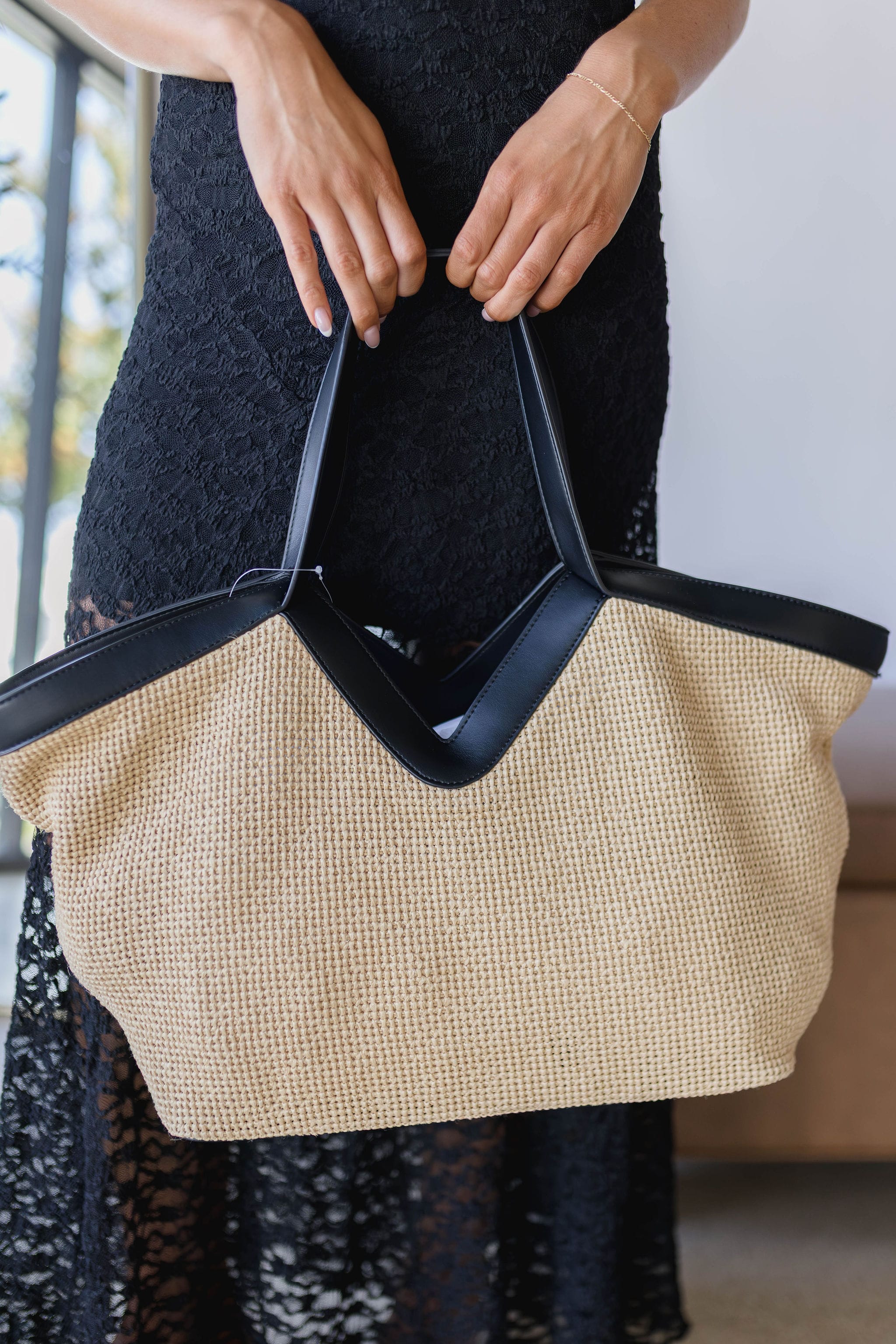 Avilla Raffia Carryall Tote