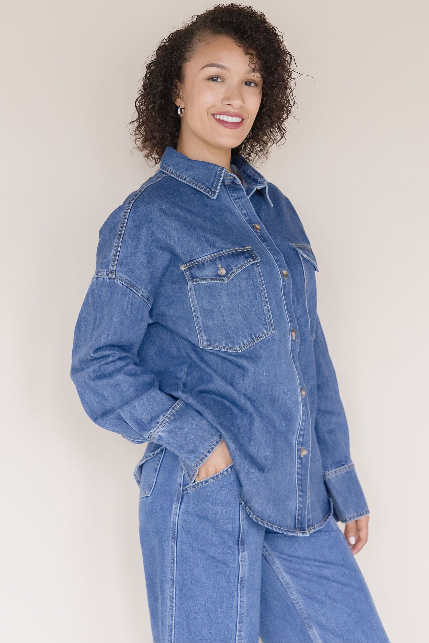Gianna Denim Button Up Shirt Gianna Denim Button Up Shirt