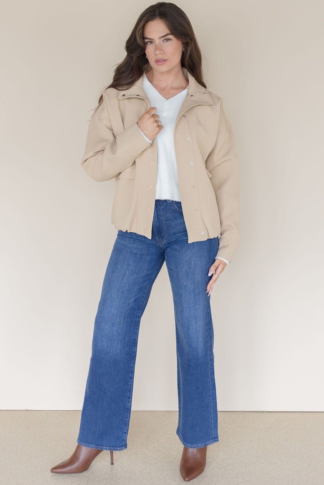 Funnel Neck Bomber Jacket Funnel Neck Bomber Jacket