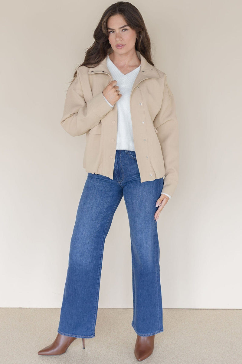 Funnel Neck Bomber Jacket Funnel Neck Bomber Jacket