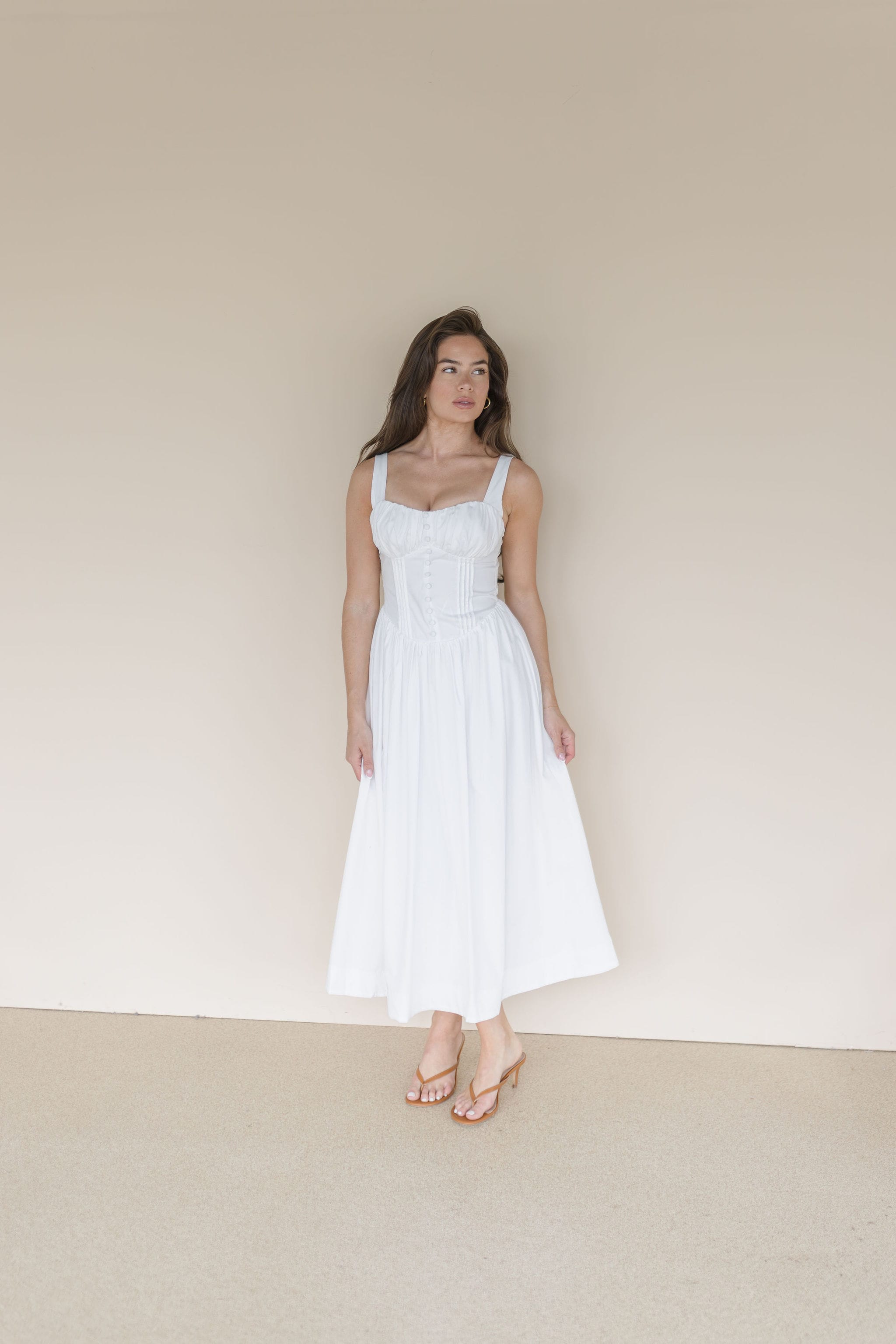 Sunday Morning Corset Midi Dress