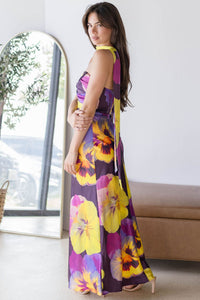 Amora Strapless Maxi Dress With Scarf