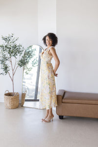 Carter Ruffle Neck Maxi Dress