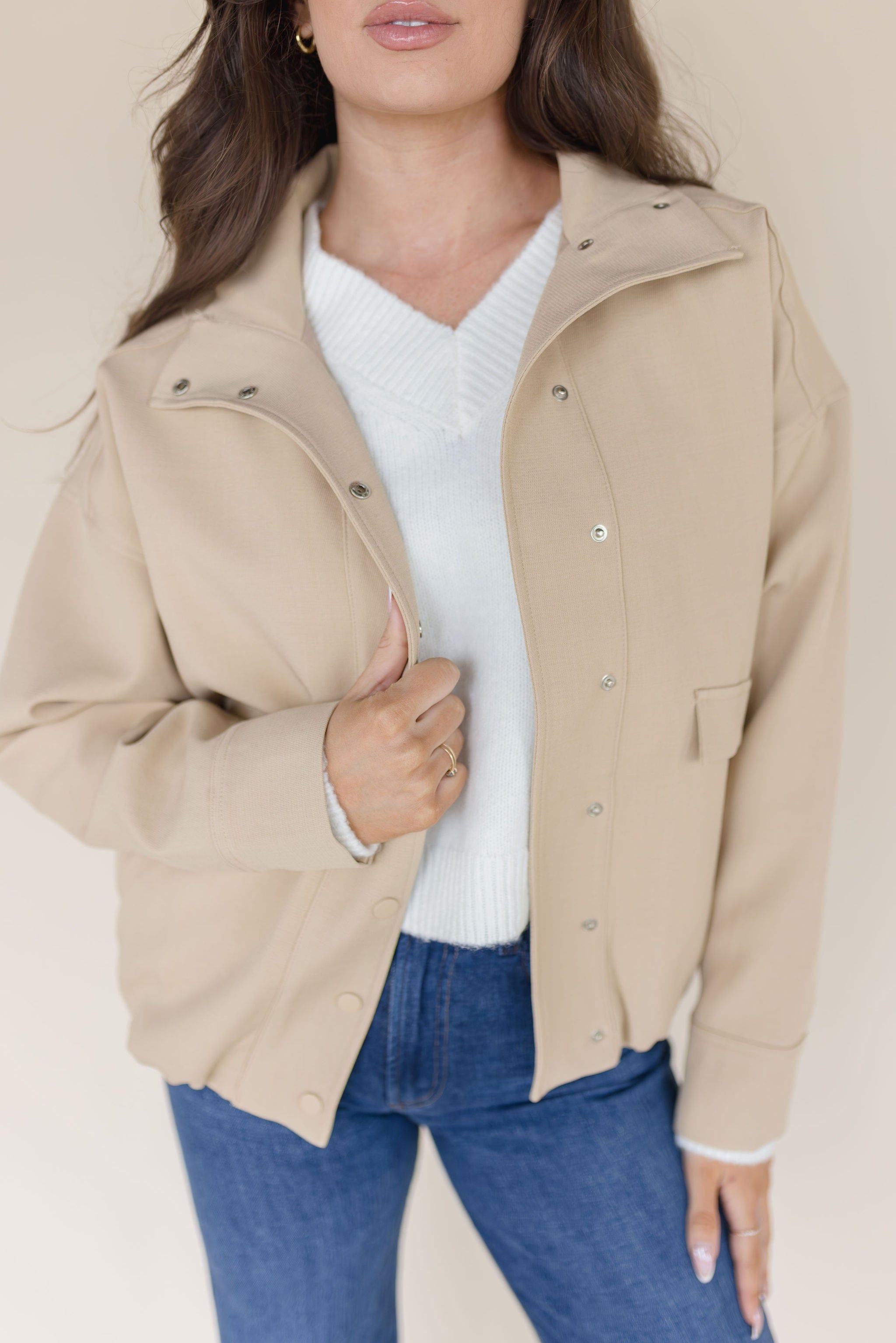 Funnel Neck Bomber Jacket Funnel Neck Bomber Jacket