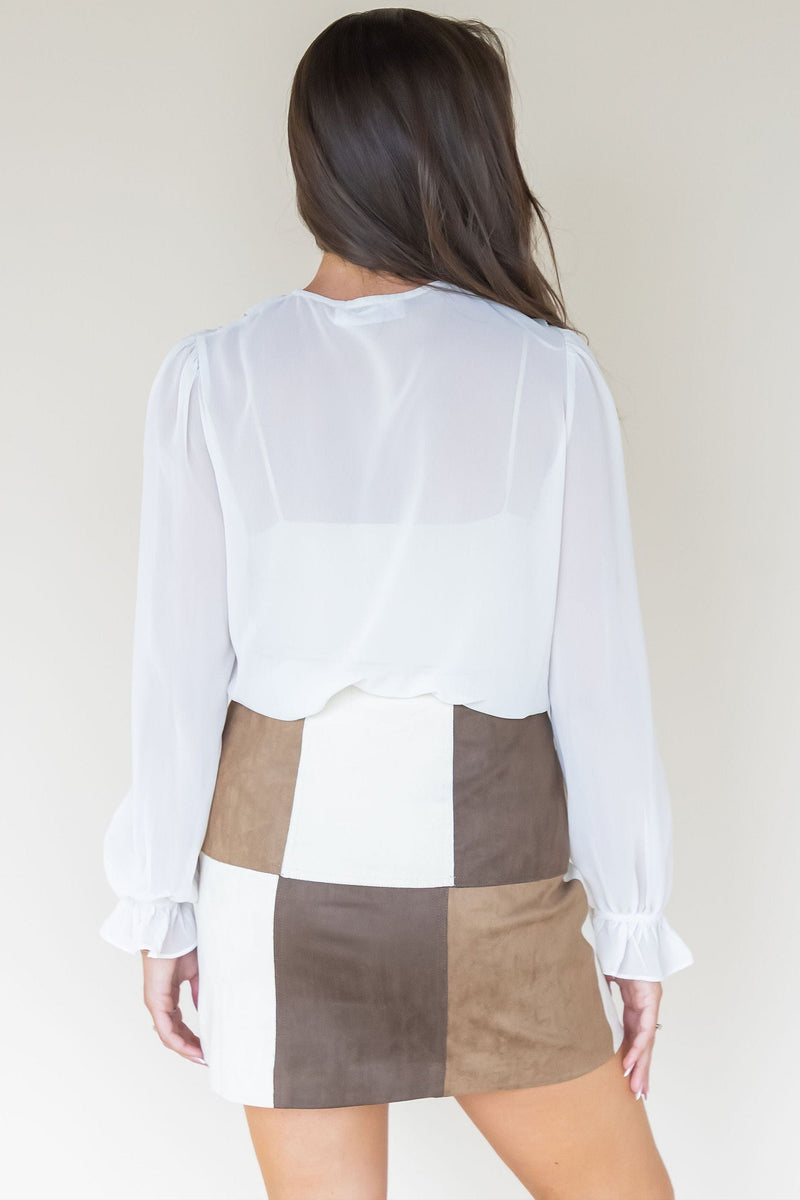 Lilou Lace Up Ruffle Blouse Lilou Lace Up Ruffle Blouse