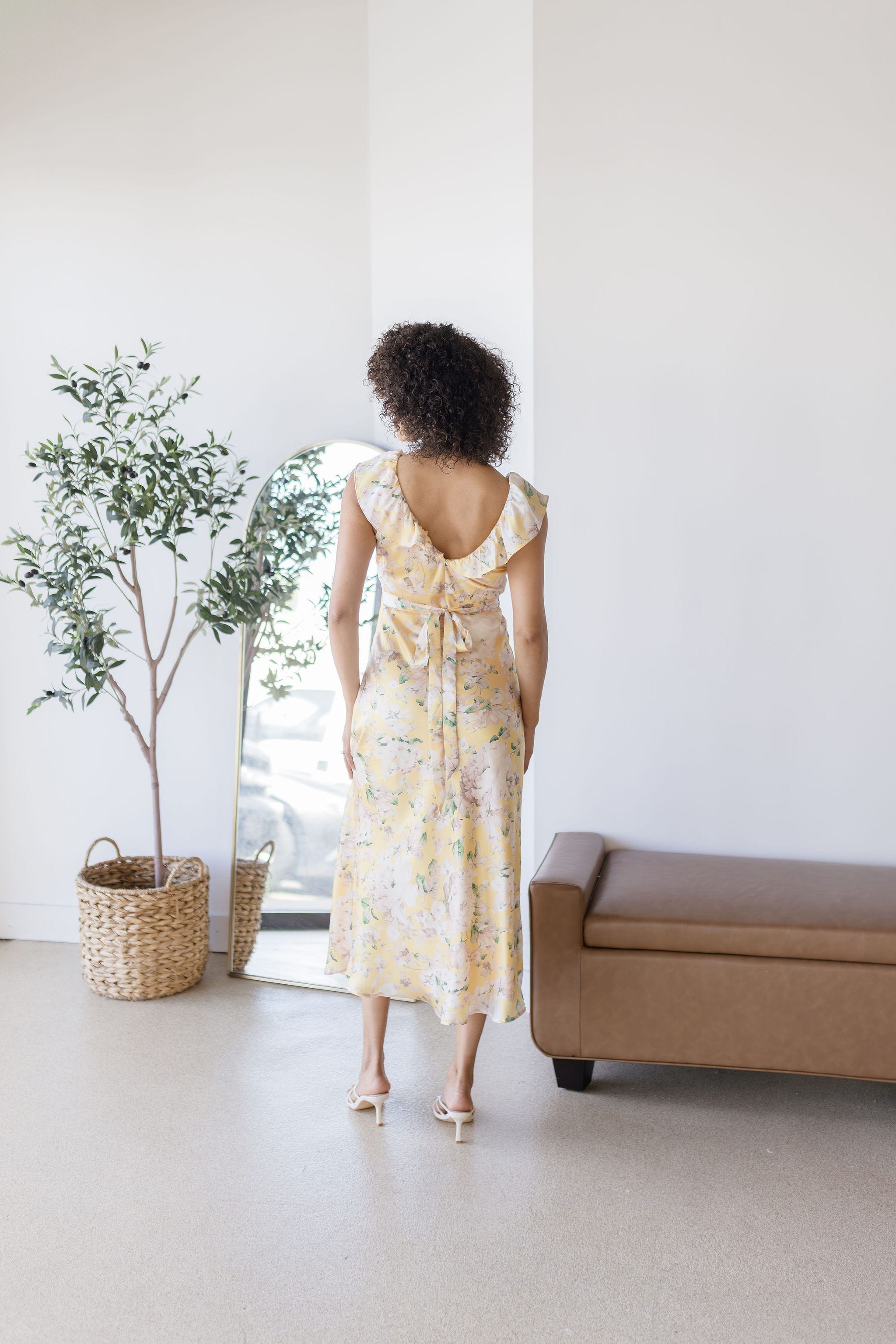 Carter Ruffle Neck Maxi Dress