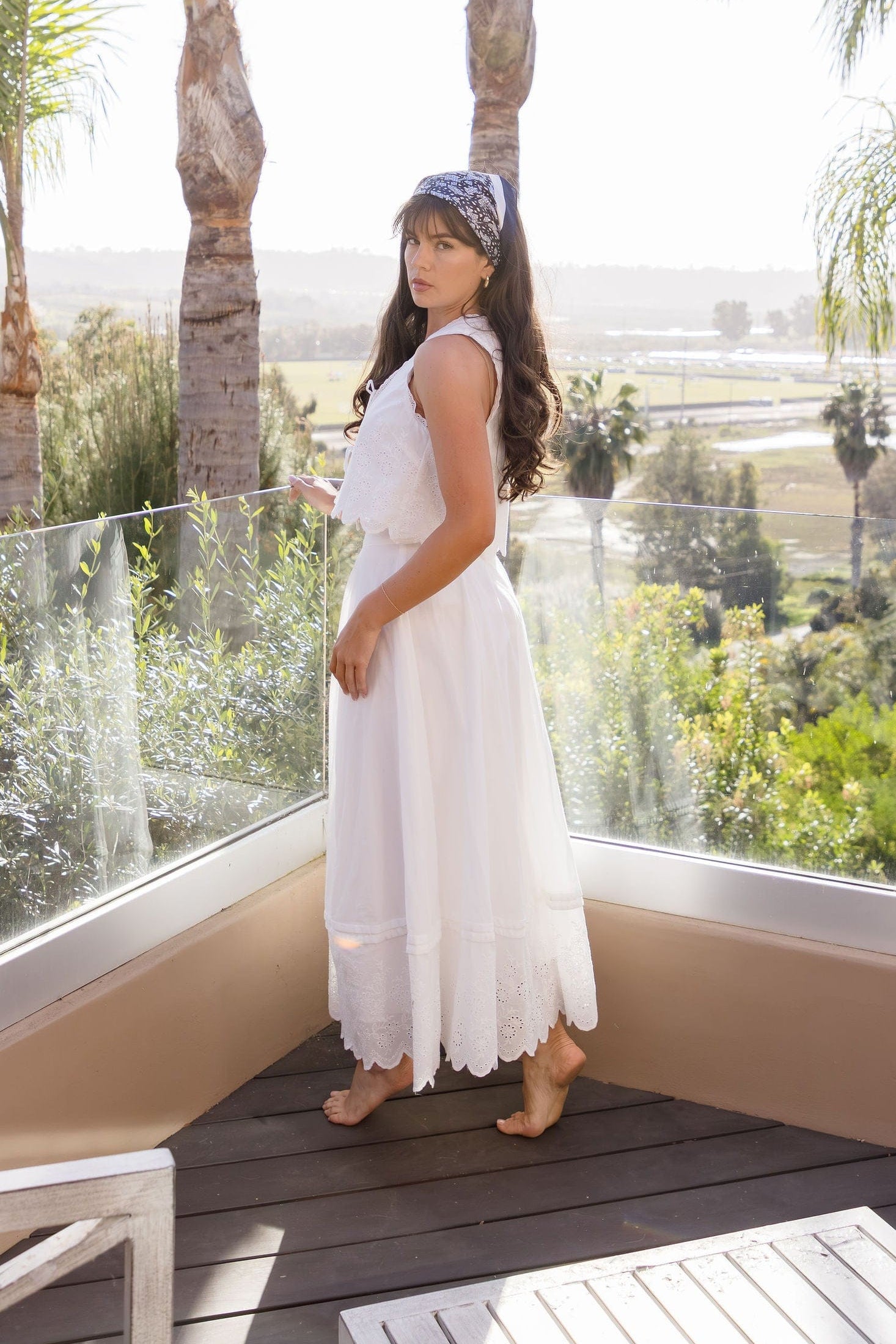 Valencia Scalloped Midi Skirt