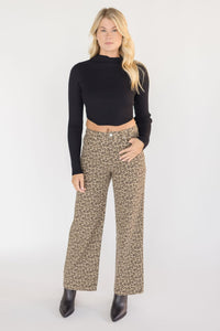 Wildly Free Leopard Denim Pants