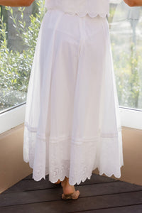 Valencia Scalloped Midi Skirt