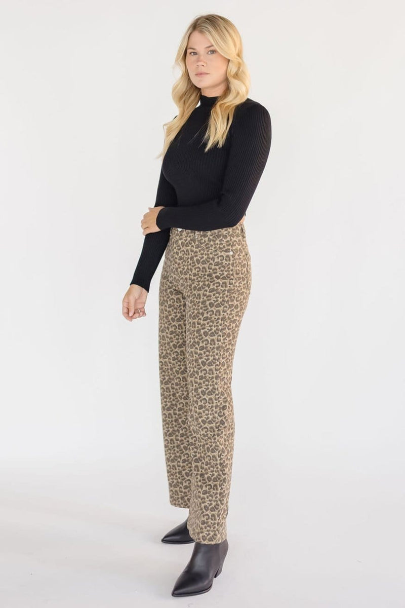 Wildly Free Leopard Denim Pants