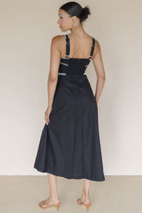 Embroidered Detail Midi Dress