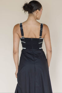Embroidered Detail Midi Dress