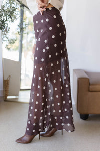 Blythe Sheer Polka Dot Midi Skirt