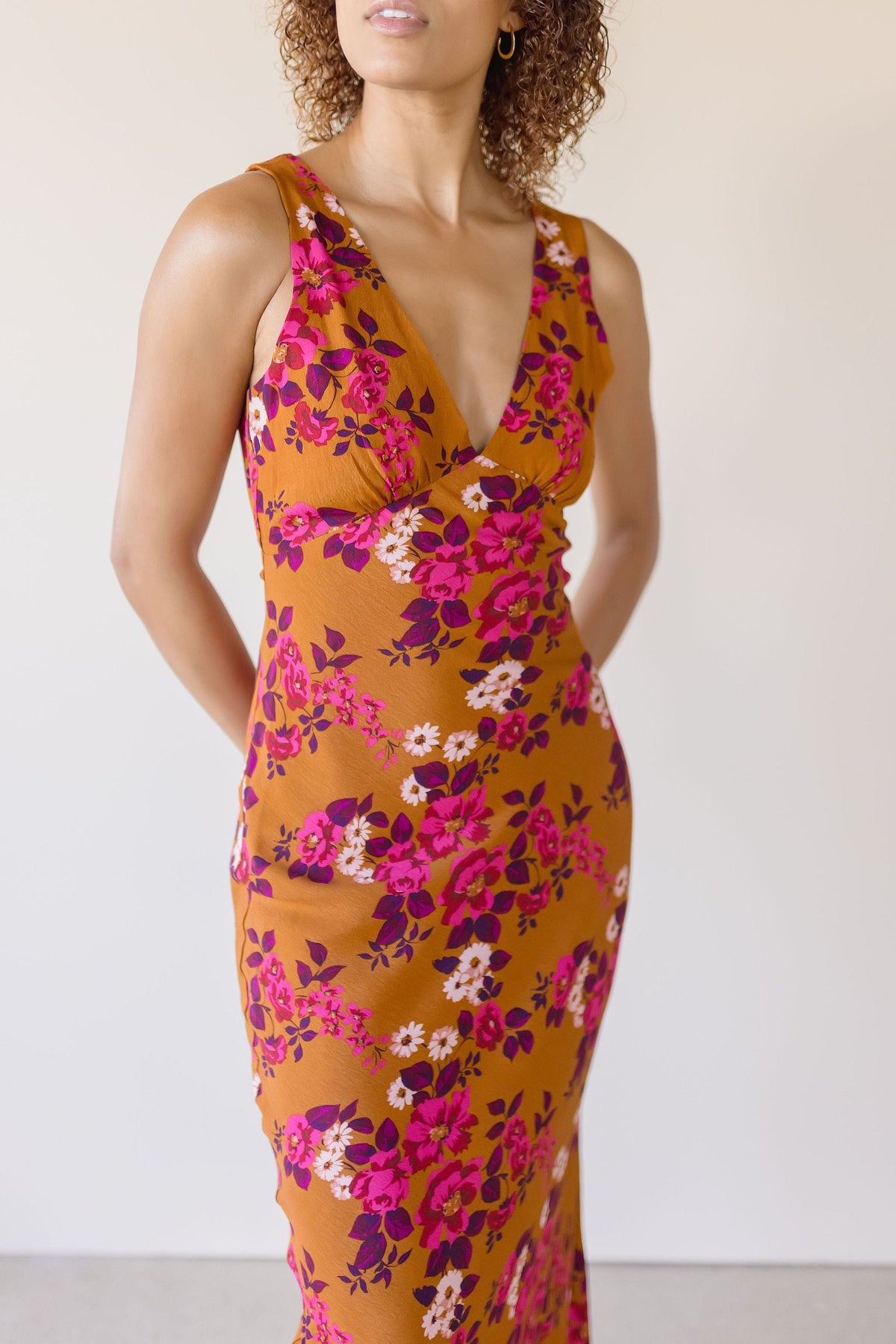 Naira Bias Cut Floral Midi Dress | Wild Dove Boutique | San Diego, CA Naira Bias Cut Floral Midi Dress | Wild Dove Boutique | San Diego, CA