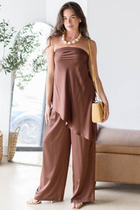 Kenzie Satin Asymmetrical Tube Top
