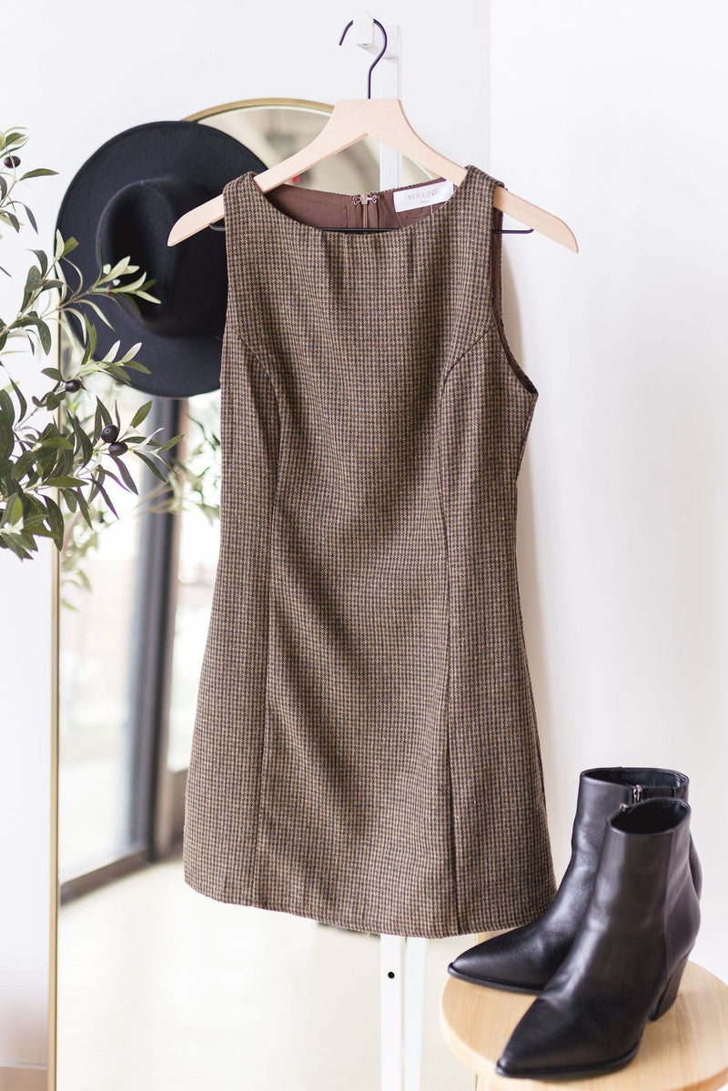 Aiko Houndstooth Mini Dress Aiko Houndstooth Mini Dress