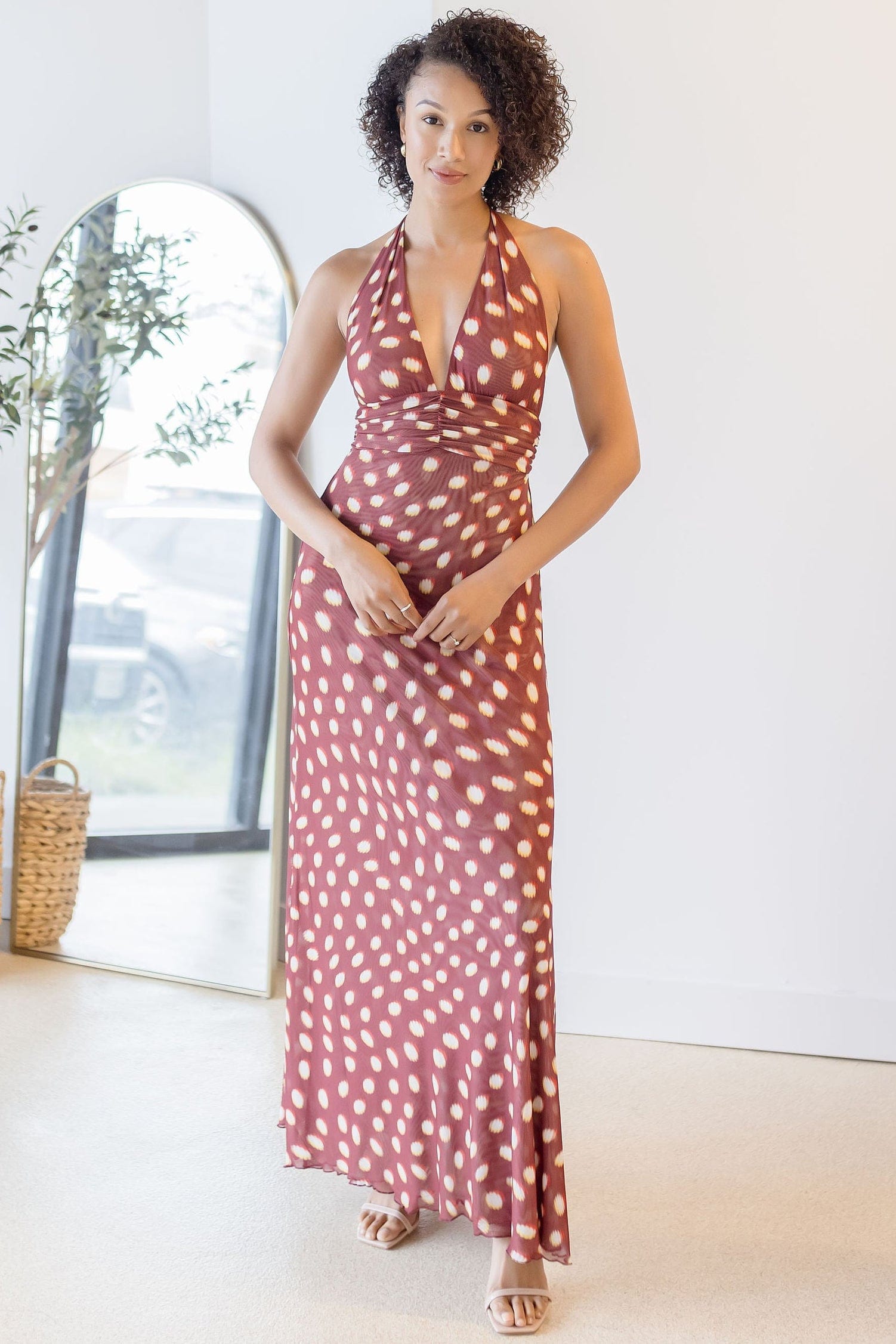 Chelsea Mesh Halter Maxi Dress Chelsea Mesh Halter Maxi Dress