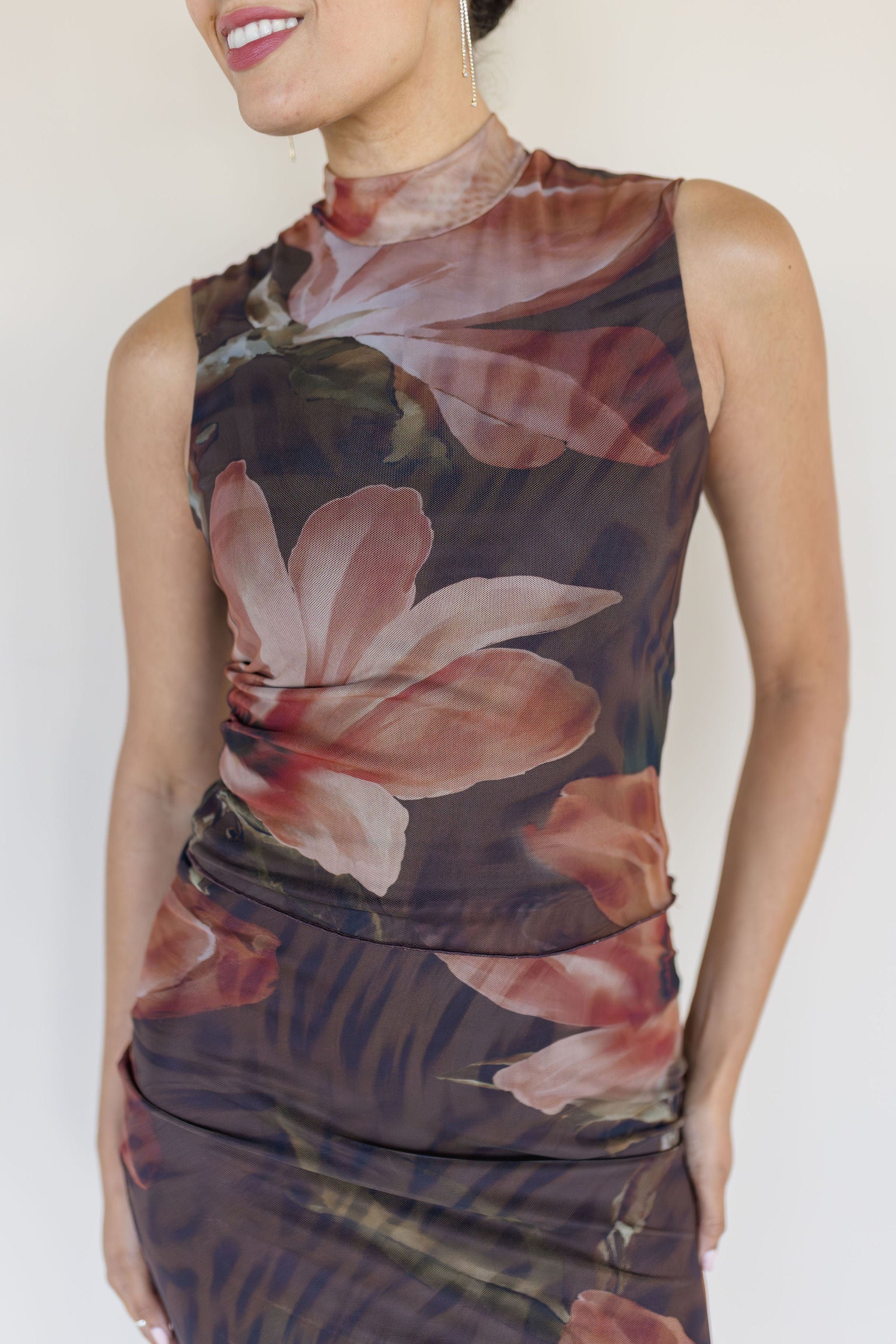 Keaton Mesh Mock Neck Top Keaton Mesh Mock Neck Top