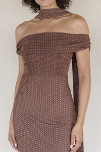 Lindsay Off The Shoulder Dress With Scarf