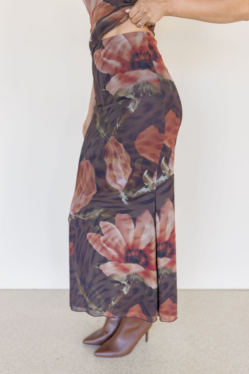 Keaton Mesh Midi Skirt Keaton Mesh Midi Skirt