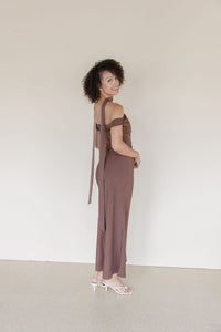 Lindsay Off The Shoulder Dress With Scarf