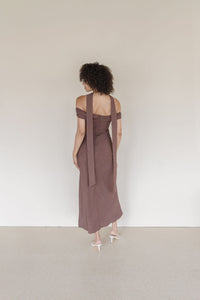 Lindsay Off The Shoulder Dress With Scarf