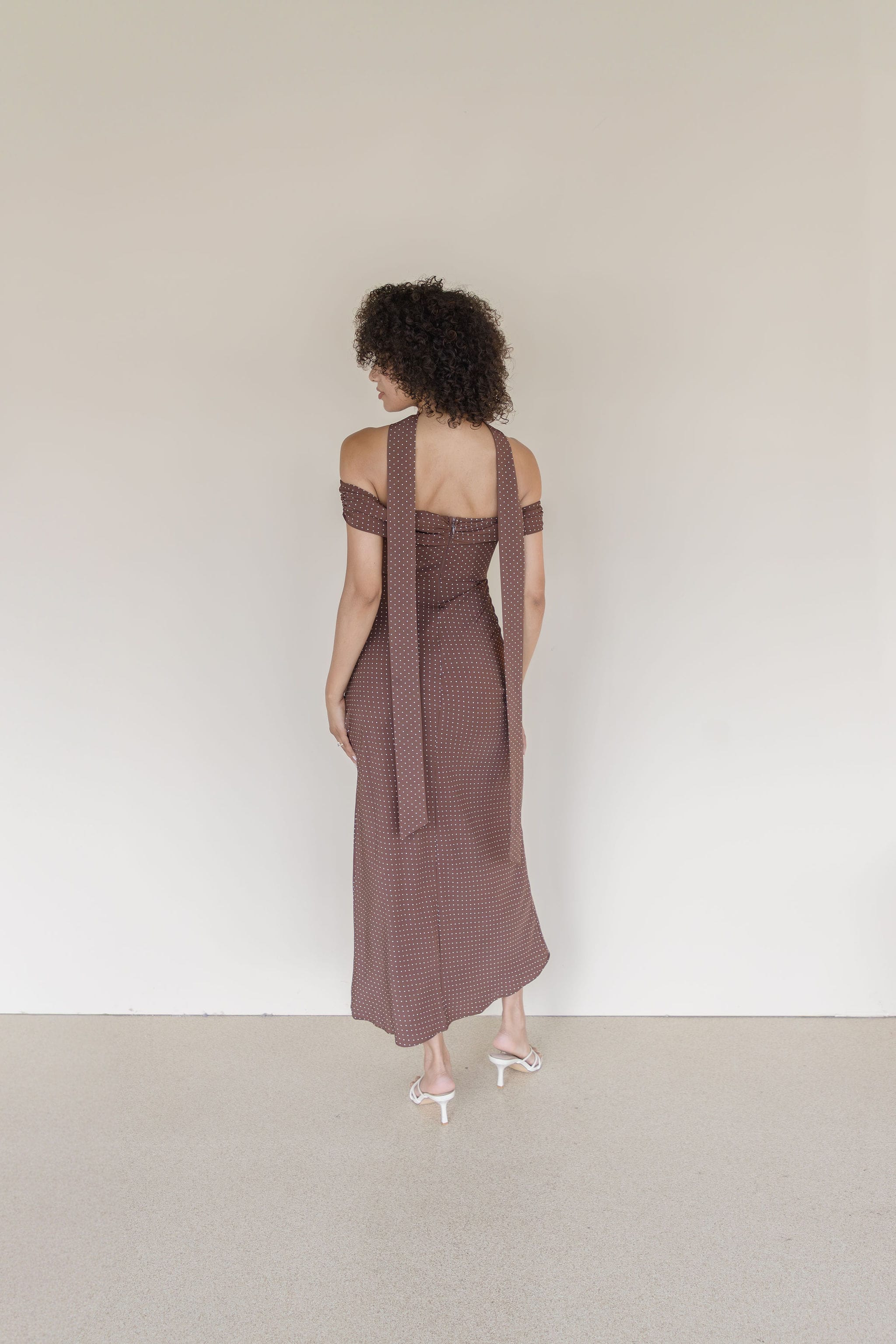Lindsay Off The Shoulder Dress With Scarf