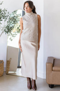 Ruthie Satin Midi Skirt
