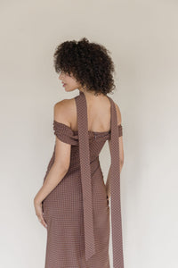 Lindsay Off The Shoulder Dress With Scarf