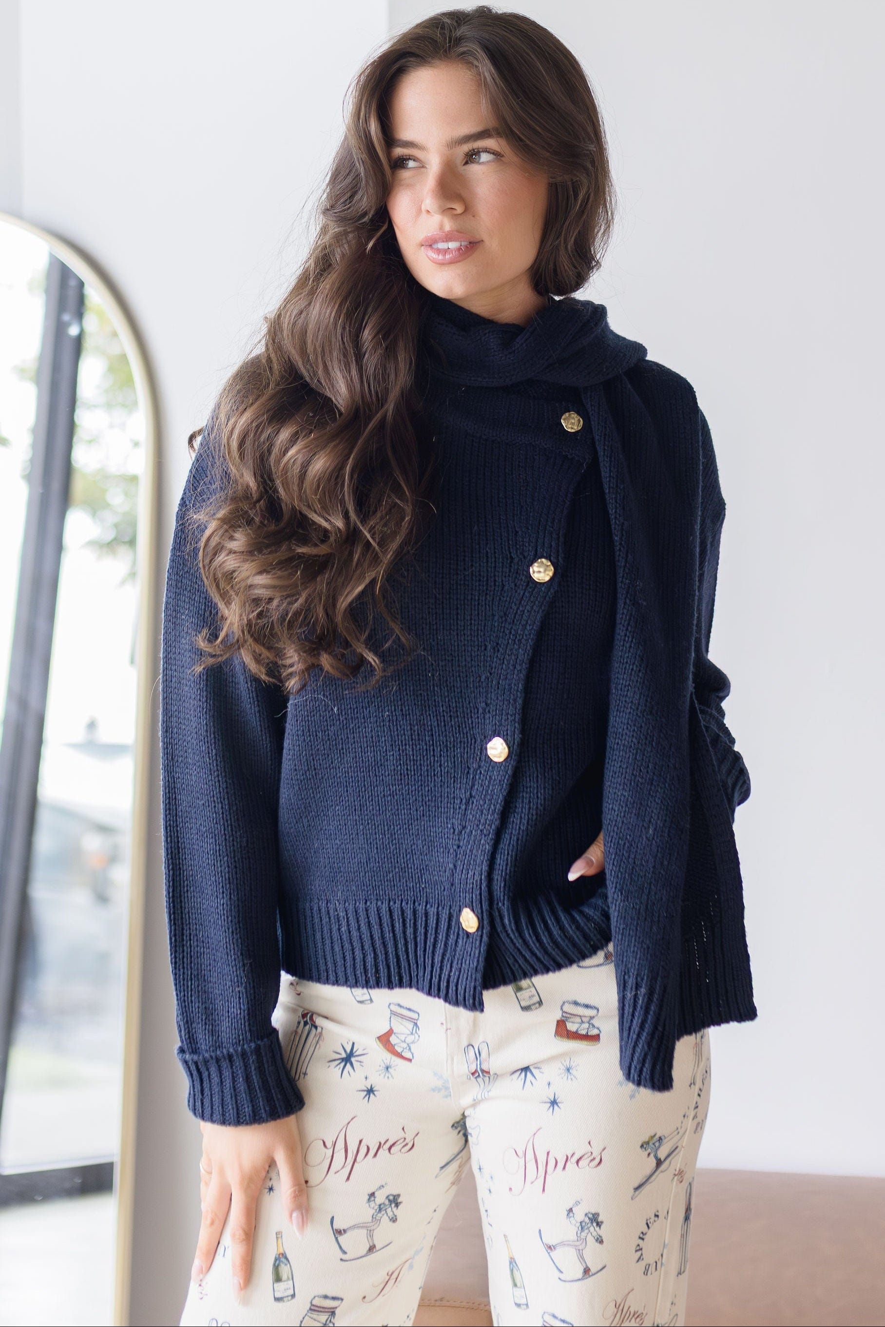 Jackeline Asymmetrical Scarf Cardigan Jackeline Asymmetrical Scarf Cardigan